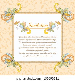 floral design card Vector illustration can be used for website background and greeting cards or cover decoration