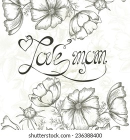 floral design card Vector illustration can be used for website background and greeting cards or cover decoration