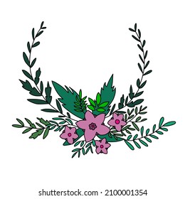 Diseño floral para tarjetas o invitaciones. Ilustración del vector,