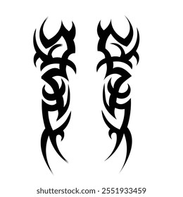 Floral Design A classic black and white floral design element featuring elegant, curved leaves and intricate detailing. Ornamental Perfect for use in decorative borders, logos