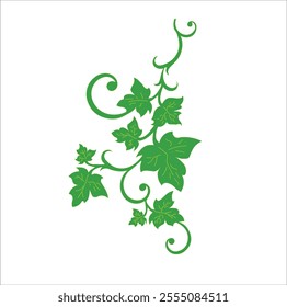 Floral Design A classic black and white floral design element featuring elegant, curved leaves and intricate detailing. Ornamental Perfect for use in decorative borders, logos
