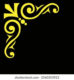 Floral Design A classic black and white floral design element featuring elegant, curved leaves and intricate detailing. Ornamental Perfect for use in decorative borders, logos