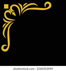 Floral Design A classic black and white floral design element featuring elegant, curved leaves and intricate detailing. Ornamental Perfect for use in decorative borders, logos