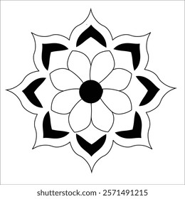 Floral Design A classic black and white floral design element featuring elegant, curved leaves and intricate detailing. Ornamental Perfect for use in decorative borders, logos