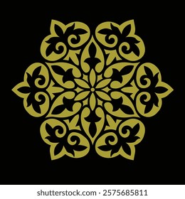 Floral Design A classic black and white floral design element featuring elegant, curved leaves and intricate detailing. Ornamental Perfect for use in decorative borders, logos