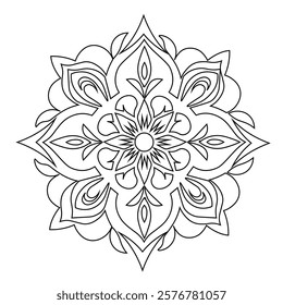 Floral Design A classic black and white floral design element featuring elegant, curved leaves and intricate detailing. Ornamental Perfect for use in decorative borders, logos