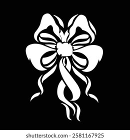 Floral Design A classic black and white floral design element featuring elegant, curved leaves and intricate detailing. Ornamental Perfect for use in decorative borders, logos