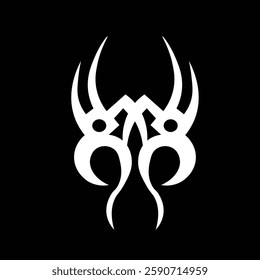Floral Design A classic black and white floral design element featuring elegant, curved leaves and intricate detailing. Ornamental Perfect for use in decorative borders, logos