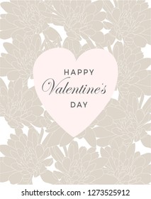 Floral design concept for Valentines Day and other users. Flower illustration.