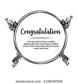 Floral design congratulation template design vector illustration
