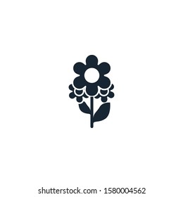 Floral design creative icon. From Handmade icons collection. Isolated Floral design sign on white background