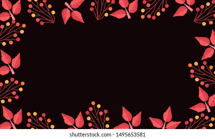 floral design Dark theme based background