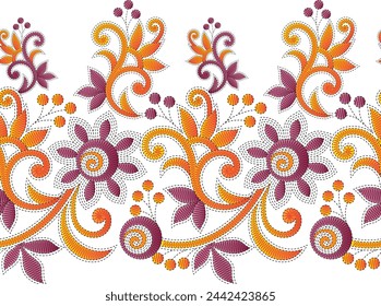 FLORALES DESIGN UND DIGITALES MUSTER-HINTERGRUND-Digitales Textil-All-Over-Muster-Design für pakistanisch-indisch-turki-kurti Design