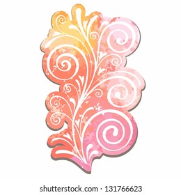 Floral design element.