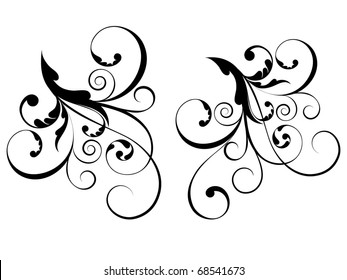 Floral design element.