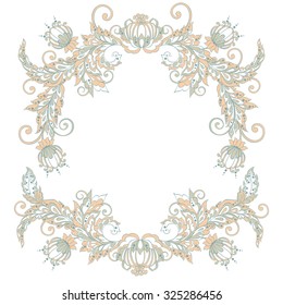 floral design element in baroque style