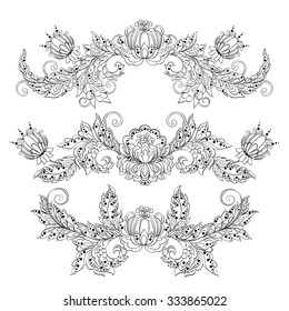 floral design element in baroque style