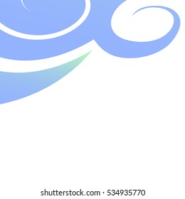 Floral design element. blue background creative Floral art pattern isolated on white background