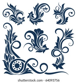 Floral design element collection