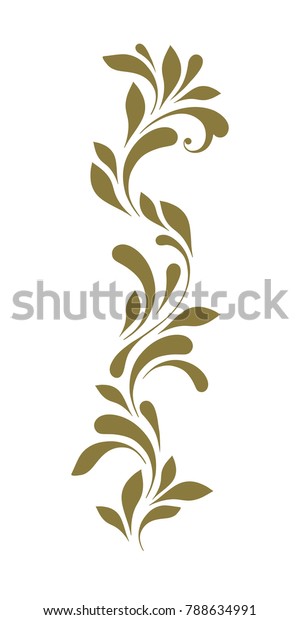 Floral Design Element Hand Drawing Border Stock Vector (Royalty Free ...