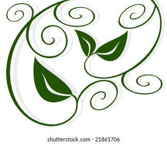 Floral Design Element with light shadow