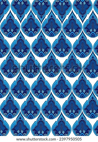 Floral design element. Seamless pattern. Beautiful for any plain and chic elegance designs. Vector illustration.