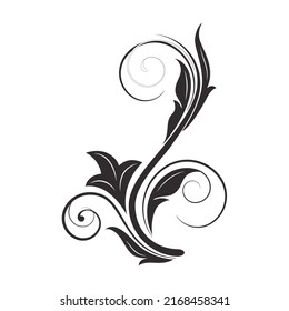 Elemento de diseño floral. Elementos decorativos agitados. Resumen del fondo floral.