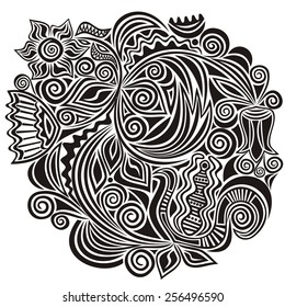 Floral design element vector illustration