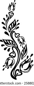 Floral design element. Vector illustration.