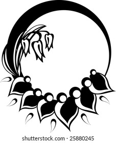 Floral design element. Vector illustration.