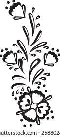 Floral design element. Vector illustration.