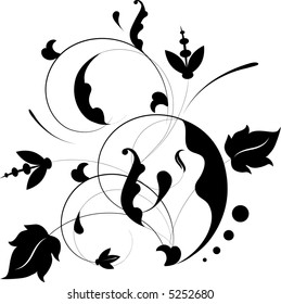 Floral design element. Vector illustration
