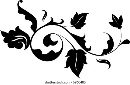 Floral design element. Vector illustration