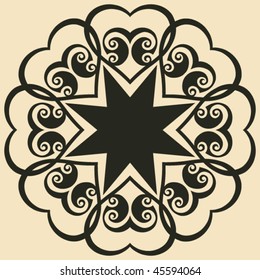 floral design element, vector image