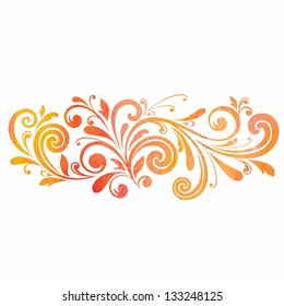 Floral design element. Watercolor pattern.