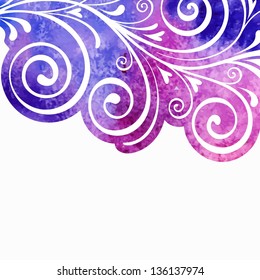 Floral design element. Watercolor pattern.