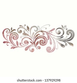 Floral design element. Watercolor pattern.