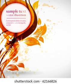 Elementos de diseño floral. Fondo abstracto de las flores para el diseño. Vector. 10. Folletos otoñales.