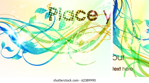 Elementos de diseño floral. Conjunto de fondo abstracto de las flores para el diseño. Vector. 10.