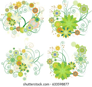Floral Design Elements. Set.
