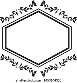 Floral design elements set, with cute frame, for birthday invitation cards and various cards. Vector