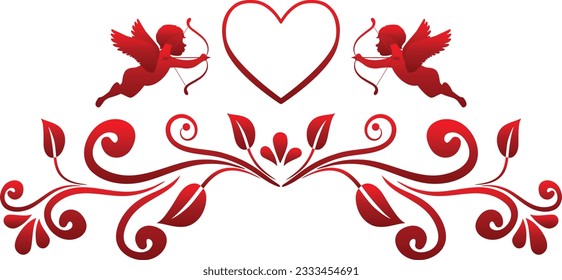 Floral design elements set, ornamental vintage frames with crownsr. Page decoration. Vector illustration. Isolated on white background. Can use for birthday card, wedding invitations.