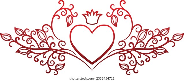 Floral design elements set, ornamental vintage frames with crownsr. Page decoration. Vector illustration. Isolated on white background. Can use for birthday card, wedding invitations.