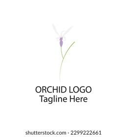 Blumendesign-Elemente, Schablone. Originelle Dekoration mit Zweigen exotischer tropischer Blumen. Feine Dekoration mit Orchideenblumen.
