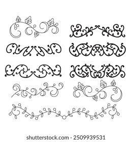 Elementos de design floral para casamentos e cartões de gratidão Coleção romântica