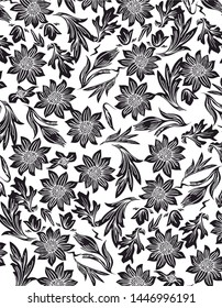 Floral Design Fabric Background Texture 