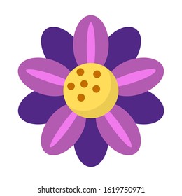 Floral design flat color vector icon
