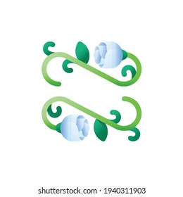 Floral design Flat Icon Isolated On White Background