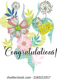 
Floral design.  Good design for greetings, cards and the like.