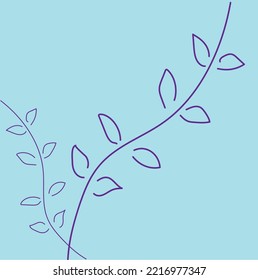 floral design illustration with blue background